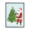 Stupell Industries Snowy Santa Claus Tree Scenery Framed Giclee Art